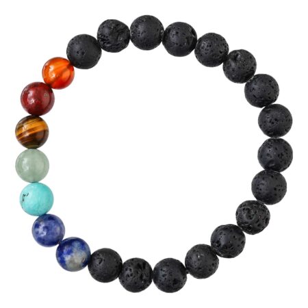 7 Chakra Healing Crystal Bracelet [Unisex] – Energy Balance & Protection (8mm Beads)